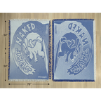 Surf Naked Dog Blue Blanket