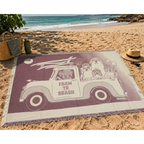 Farm to Beach Burgundy Blanket