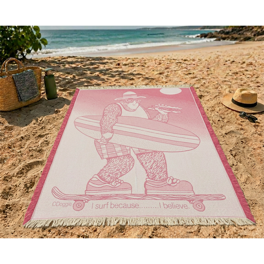 Surf Sandwich Yeti Deep Pink Blanket