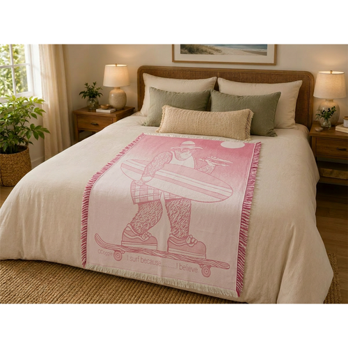 Surf Sandwich Yeti Deep Pink Blanket