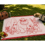 Surf Dogs Red Blanket