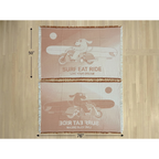 Surf Eat Ride Orange Blanket