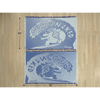 Surf Naked Dog Blue Blanket