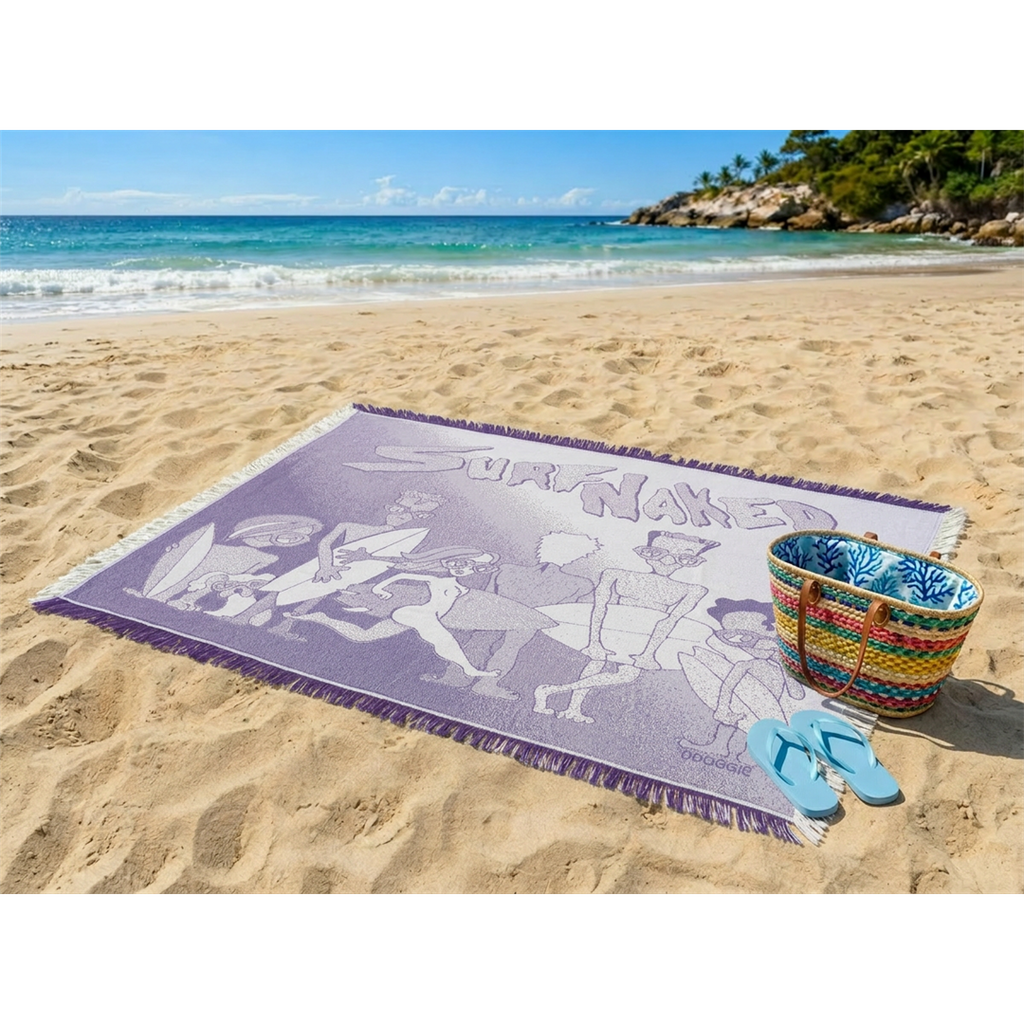 Surf Naked Classic Purple Blanket