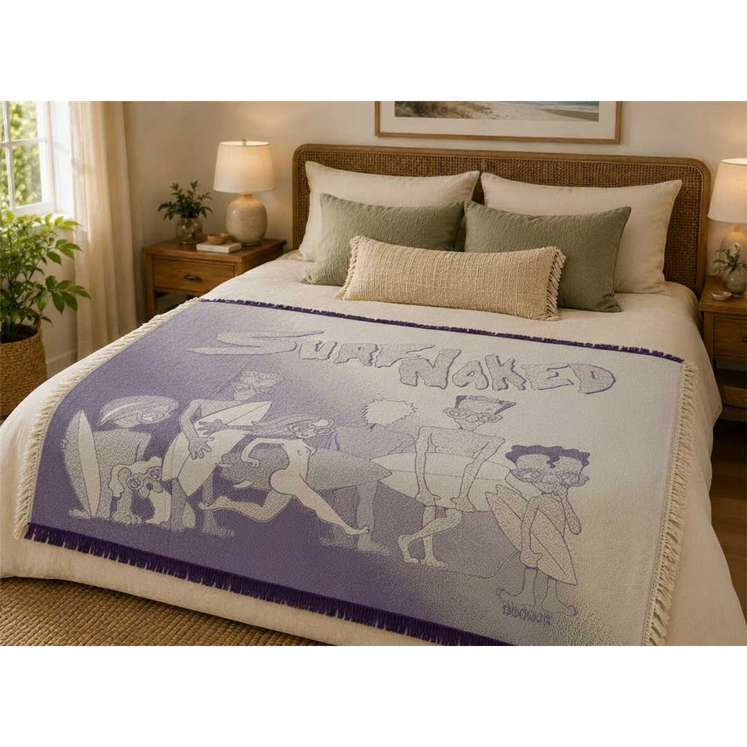 Surf Naked Classic Purple Blanket