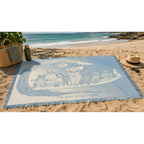 The Surf is Out There Turquoise Blanket