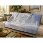 The Surf is Out There Turquoise Blanket