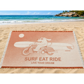 Surf Eat Ride Orange Blanket